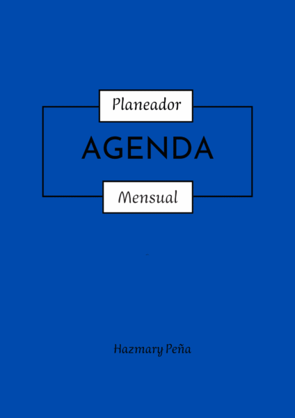 Planeador Mensual Azul Oscuro
