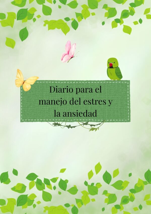 Diario para la Ansiedad y Estrés Verde