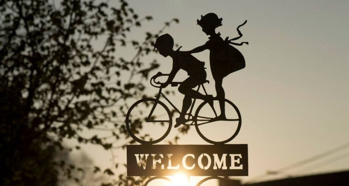 sign, bicycle, decoration, bike, children, welcome, brown welcome, brown bike, welcome, welcome, welcome, welcome, welcome