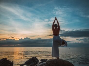 yoga, yoga pose, asana, sunset, woman, meditation, namaste, pose, meditate, healthy, fitness, lifestyle, body, relax, stretch, landscape, stretching, sea, ocean, sky, nature, clouds, international yoga day