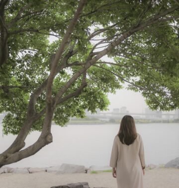 girl, lonely, nature, japan, odaiba, tree, beach